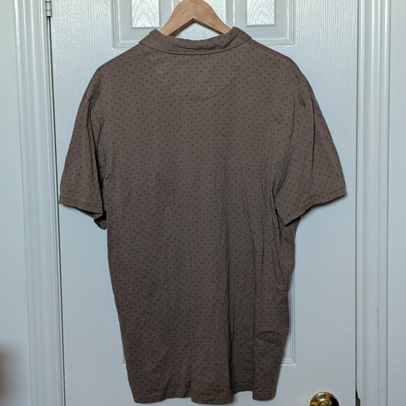 (2 for $25 Send Offer) Tan Micro-Print Polo - Picture 3 of 3
